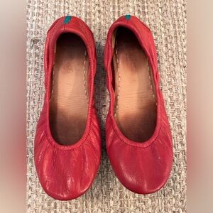Tieks By Gavrieli Ballet Flat Limited Edition Poppy Coral Leather Size 7 Casual